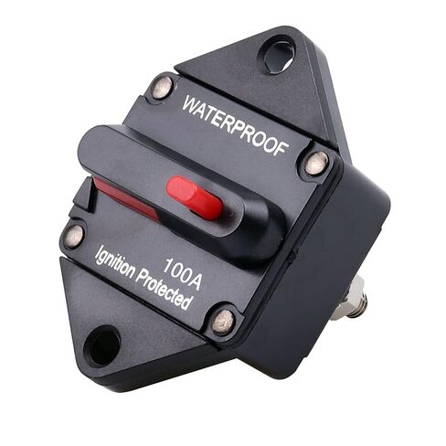 30Amp Circuit Breaker,12V-48V DC Waterproof Fuse Holder 30amp with Manual Reset for Auto Truck RV Marine Electric Trolling Motors, Panel Mount in Kuwait