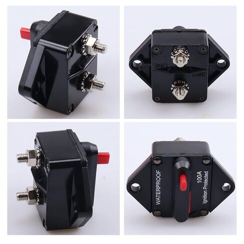30Amp Circuit Breaker,12V-48V DC Waterproof Fuse Holder 30amp with Manual Reset for Auto Truck RV Marine Electric Trolling Motors, Panel Mount in Kuwait