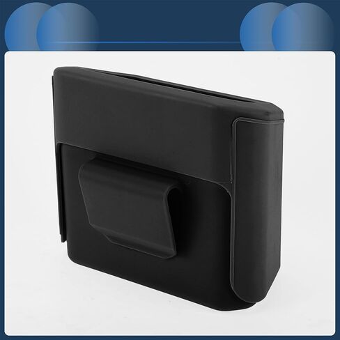 Car Trash Can Car Door 6.3" Length 2.8" Width 5.5" Height Auto Trash Bin Plastic Black Hanging in Saudi Arabia