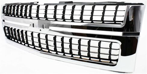 Garage-Pro Grille Assembly لـ Chevrolet Silverado 2500 HD/3500 HD 07-10 Shell Chrome Plastic W/Black Insert in Kuwait