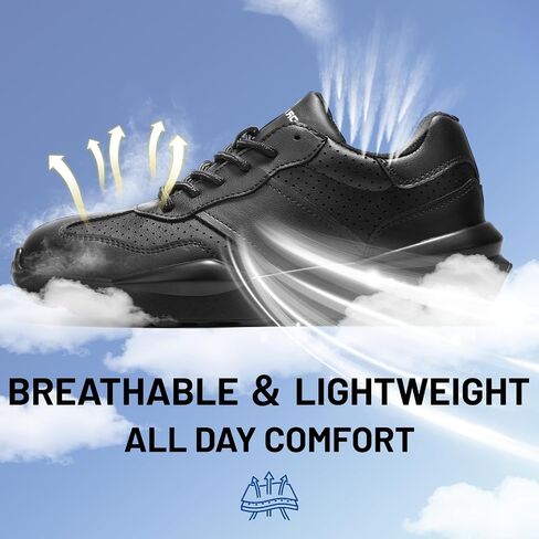 Steel Toe Shoes for Women Lightweight Work Shoes Women's Memory Foam Comfortable Steel Toe Sneakers Indestructible Safety Shoes Composite Toe Construction Shoes in Saudi Arabia