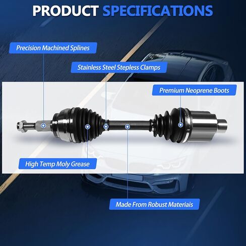 CV Axle Front Compatible with Dodge Ram 1500 2002 2003 2004 2005 2006 2007 2008 2009 2010 2011 CV Axles Left&Right 4WD (Driver&Passenger Side) CV Joints Shaft Pair Set of 2 in Saudi Arabia