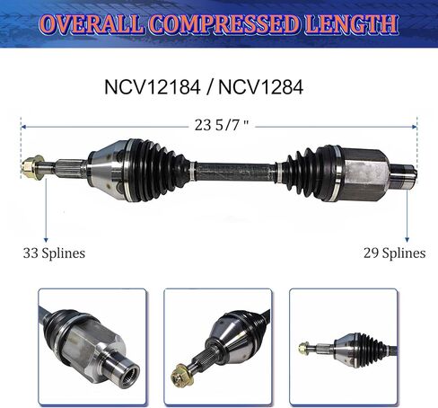 CV Axle Front Compatible with Dodge Ram 1500 2002 2003 2004 2005 2006 2007 2008 2009 2010 2011 CV Axles Left&Right 4WD (Driver&Passenger Side) CV Joints Shaft Pair Set of 2 in Saudi Arabia