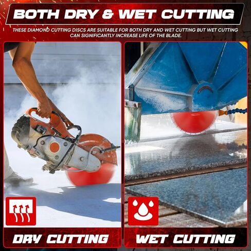 WorkCore 16" Inch Premium Turbo Diamond Concrete Blade, Hard Reinforced Concrete, Asphalt, Granite, Tiles, Masonry, Bricks, Block, Wet Or Dry, Walk Behind and Handheld Saws in Kuwait