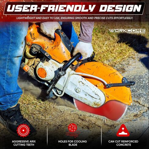 WorkCore 16" Inch Premium Turbo Diamond Concrete Blade, Hard Reinforced Concrete, Asphalt, Granite, Tiles, Masonry, Bricks, Block, Wet Or Dry, Walk Behind and Handheld Saws in Kuwait