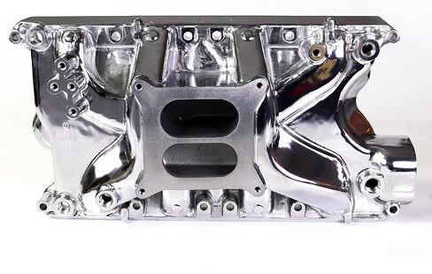 54023 8023 7181 Intake Manifold Aluminum Dual Plane Compatible with Ford Small Block Windsor 351/5.8L 1969-1997 SBF 351W 1,500-6,800 RPM V8 Engine Polished in Saudi Arabia