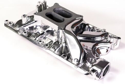 54023 8023 7181 Intake Manifold Aluminum Dual Plane Compatible with Ford Small Block Windsor 351/5.8L 1969-1997 SBF 351W 1,500-6,800 RPM V8 Engine Polished in Saudi Arabia
