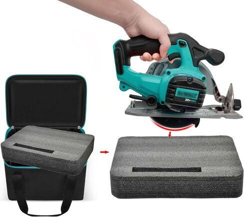 Universal Tool Bag for DEWALT 20V MAX Circular Saw DCS391B/DCS565B, for Makita XSS02Z 18V Sierra Circular, for Milwaukee M18 Skill Saw Blade & Battery & Charger - Case Only (Black) in Kuwait