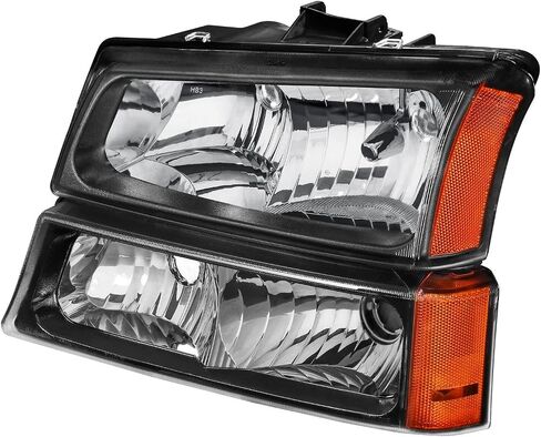 Black Housing Headlights & Red Tail Lights Front Left Right Rear ABS Plastic/Polycarbonate Lens for Chevy GM2502224 19169002 125-10997 in Saudi Arabia