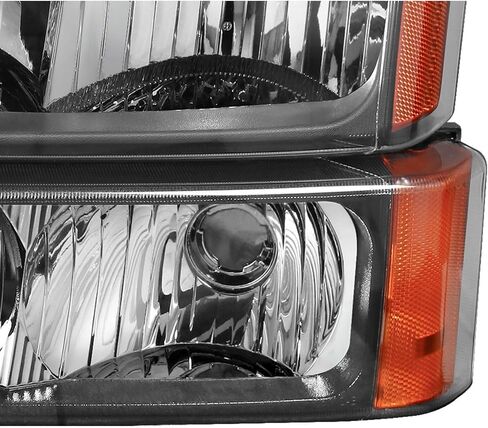Black Housing Headlights & Red Tail Lights Front Left Right Rear ABS Plastic/Polycarbonate Lens for Chevy GM2502224 19169002 125-10997 in Saudi Arabia