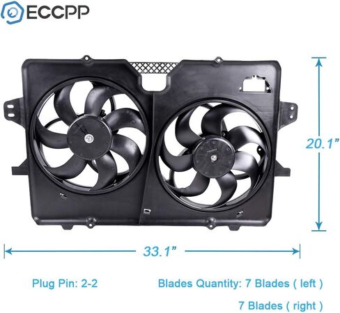 ECCPP AC A/C Condenser Radiator Cooling Fan Replacement fit for 2008-2012 for Ford for Escape for Mazda for Tribute for Mercury for Mariner 3.0L in Saudi Arabia