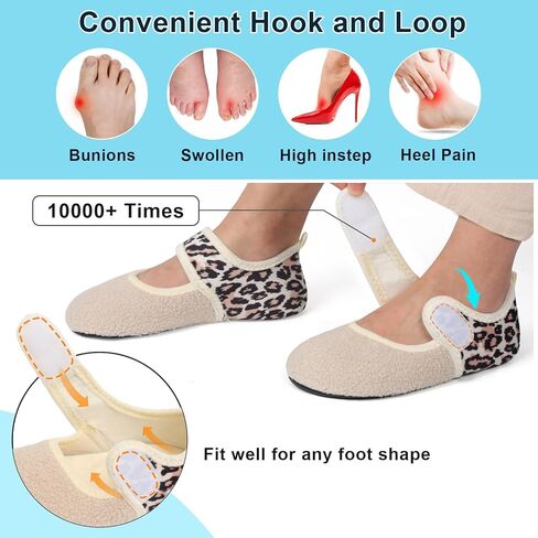JIASUQI Womens Slippers Wide Diabetic Shoes for Men Adjustable House Shoes Indoor Outdoor Slippers in Kuwait
