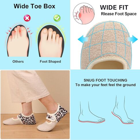 JIASUQI Womens Slippers Wide Diabetic Shoes for Men Adjustable House Shoes Indoor Outdoor Slippers in Kuwait