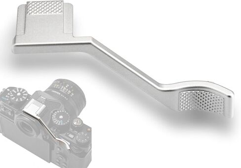Metal Thumb Up Grip for Nikon Zf Camera, Hot Shoe Thumb Rest Support Grip ，Exclusive Vintage Anti-Slip Pattern, Enhance The camera's Grip Feel (Silver) in Saudi Arabia