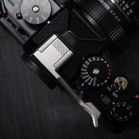 Metal Thumb Up Grip for Nikon Zf Camera, Hot Shoe Thumb Rest Support Grip ，Exclusive Vintage Anti-Slip Pattern, Enhance The camera's Grip Feel (Silver) in Saudi Arabia