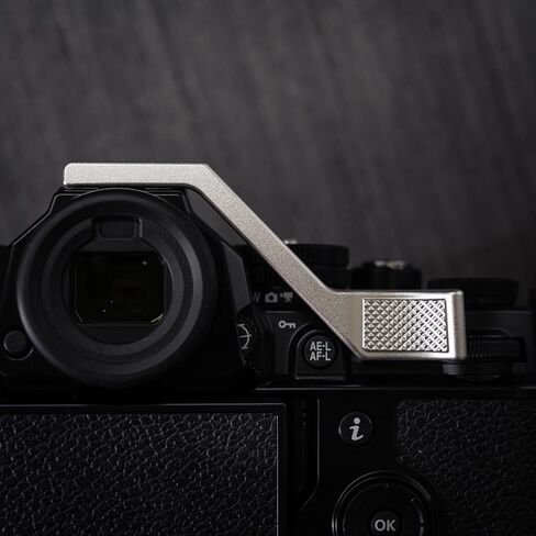 Metal Thumb Up Grip for Nikon Zf Camera, Hot Shoe Thumb Rest Support Grip ，Exclusive Vintage Anti-Slip Pattern, Enhance The camera's Grip Feel (Silver) in Saudi Arabia