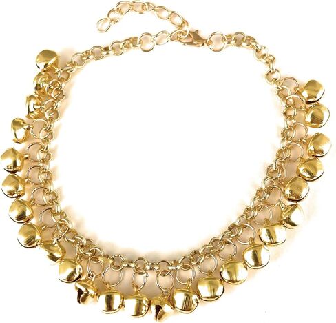 gold jingle bells adjustable anklet ankle bracelet belly dancer 8-10 inches long gold bell anklet Very Jingly in Saudi Arabia
