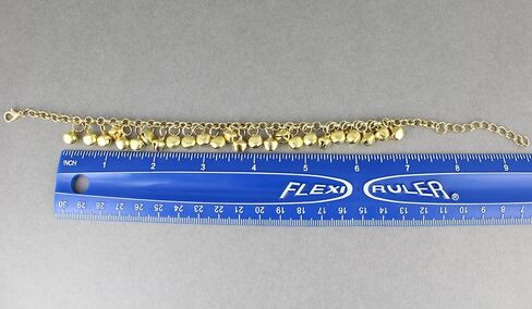 gold jingle bells adjustable anklet ankle bracelet belly dancer 8-10 inches long gold bell anklet Very Jingly in Saudi Arabia