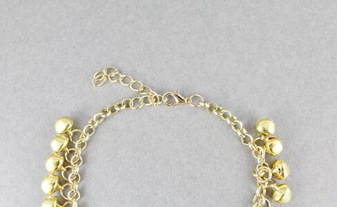 gold jingle bells adjustable anklet ankle bracelet belly dancer 8-10 inches long gold bell anklet Very Jingly in Saudi Arabia