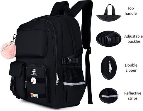 Backpack for women and girls, School backpack, for laptop, books, clothes, outdoor backpack (Purple) in Kuwait