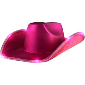تضيء اللامعة الساتان اللامع للفضاء رعاة البقر قبعة Viva Pink Magenta in Kuwait
