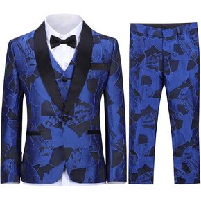 Swotgdoby Boys Suits 3 Piece Slim Fit Kids Tuxedo Suits for Boys Italial Dress Blazer Stack in Kuwait
