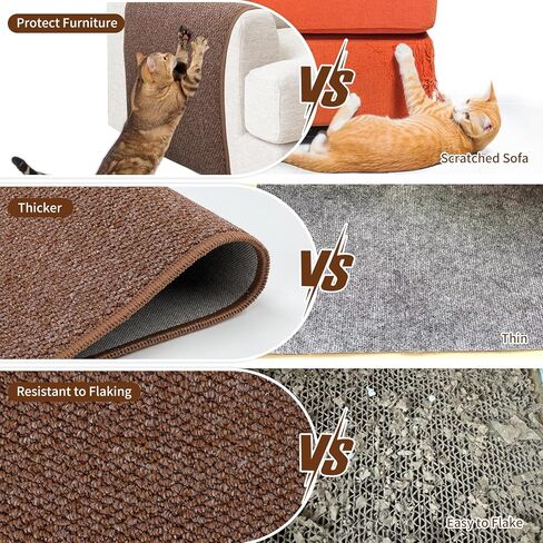 سجادة تسلق حائط سميكة كبيرة جدًا مقاس 71 بوصة × 15.7 بوصة، أثاث حائط متين للقطط مع 16 قطعة براغي، أداة خدش الحائط، واقي أريكة الأريكة، عمود خدش in Kuwait