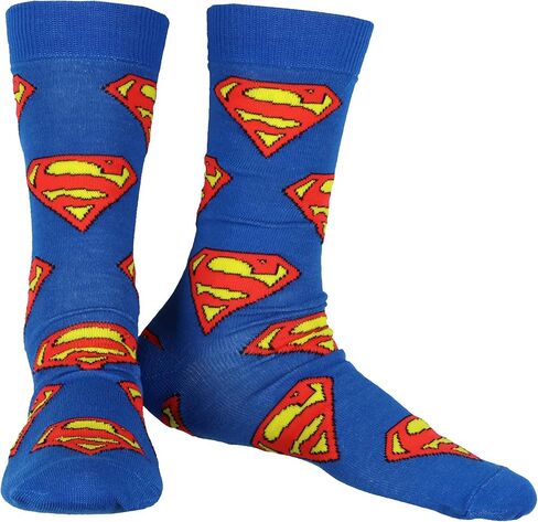 DC Comics Justice League Socks Batman Superman The Flash 5-Pair Mid-Rise Crew Sock Set (Fits Shoe Size 6-12) in Saudi Arabia