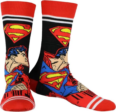 DC Comics Justice League Socks Batman Superman The Flash 5-Pair Mid-Rise Crew Sock Set (Fits Shoe Size 6-12) in Saudi Arabia