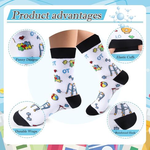 Occupational Therapy Gifts Socks - 3 Pairs Soft OT Themed Socks, Occupational Therapist Thank You Appreciation Birthday Graduation Thanksgiving Christimas OT Month Gift for Women Men in Saudi Arabia