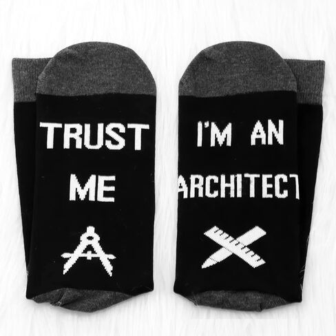 MBMSO Funny Architect Gifts 2 Pairs Trust Me I’m an Architect Socks Gifts in Kuwait
