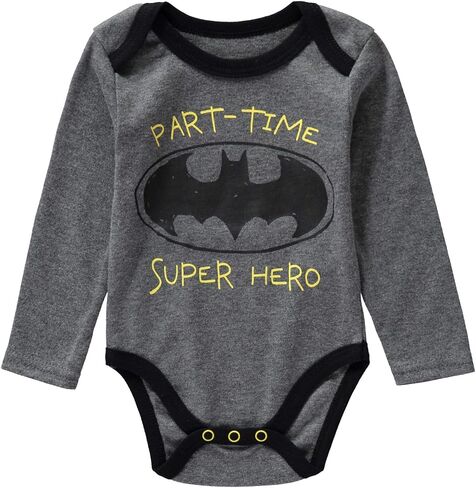 Batman 3 Piece Infant Boys Long Sleeve Bodysuit with Pullon Pants and Matching shoes in Saudi Arabia