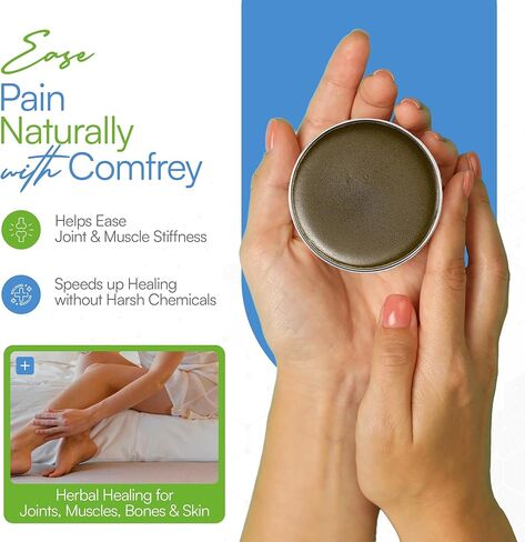 DNA Organics Comfrey Salve – Herbal Balm for Muscles, Knees & Joints – Organic, Handcrafted, Slow Infused, No Fillers – Scent-Free – for Dry Skin & Post-Workout Care – 4oz in Kuwait
