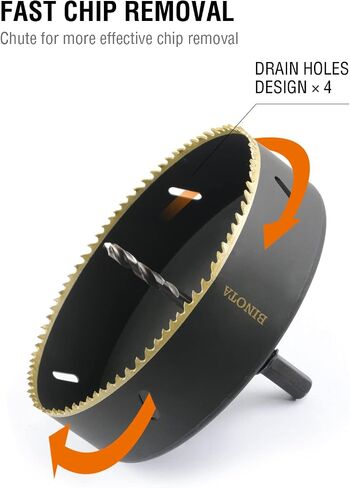 BINOTA M42 Bi-Metal Hole Saw, 60mm-2-3/8 Inches, for Metal, Wood, Plywood, PVC, Gypsum, Composite, Stainless Steel Plate in Saudi Arabia