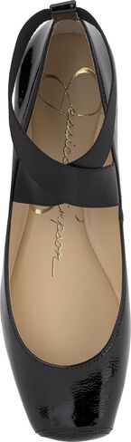 Jessica Simpson Women's Mandalaye Ballet Flat, Black Blossom Burst, 6.5 in Kuwait