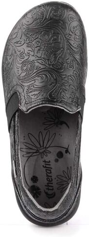Therafit Annie Women's Slip Resistant Leather Slip On - for Plantar Fasciitis/Foot Pain in Saudi Arabia
