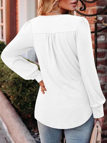 BETTE BOUTIK Long Sleeve Shirts for Women Fall Tops Dressy Blouses Crewneck Tunic Tops for Leggings S-3XL in Saudi Arabia