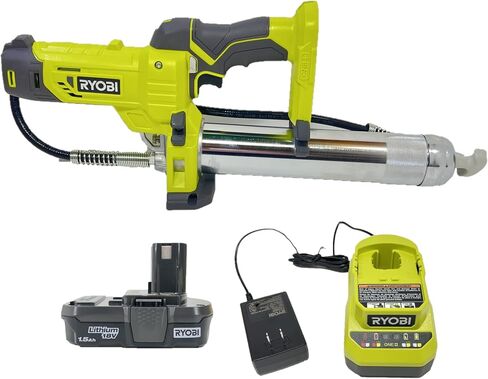 Ryobi P3410-P163 18-Volt ONE+ Grease Gun Kit with (1) 2.0 Ah Lithium-Ion Battery and Dual Chemistry Charger in Saudi Arabia