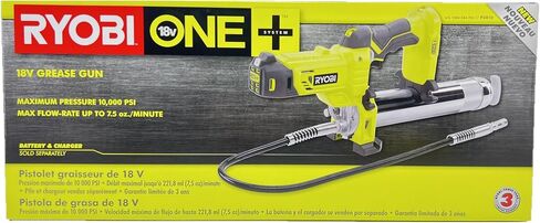 Ryobi P3410-P163 18-Volt ONE+ Grease Gun Kit with (1) 2.0 Ah Lithium-Ion Battery and Dual Chemistry Charger in Saudi Arabia