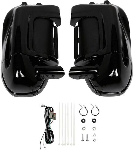 تافهة فادحة فادحة أقل ث/مكبرات صوت نطاقات من 1983-2013 Harley Davidson Touring Road King Electra Glide Ultra Limited Ultra Classic Glide CVO و Trike Models ، Gloss Black in Kuwait