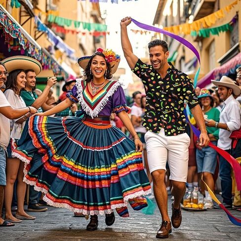 قميص Cinco de Mayo للرجال مضحك زر قصير الأكمام أسفل القمصان المكسيكية in Kuwait