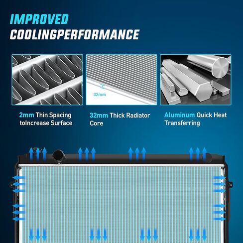 Nilight Radiator for Toyota Sequoia 2001 2002 2003 2004 2005 2006 2007, Tundra 4.7L V8 2004-2006 in Saudi Arabia