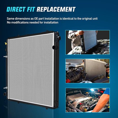 Nilight Radiator for Toyota Sequoia 2001 2002 2003 2004 2005 2006 2007, Tundra 4.7L V8 2004-2006 in Saudi Arabia