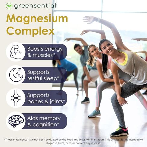 Magnesium Complex with Aquamin™ | 2-Month Supply | 500mg of Magnesium Glycinate, Citrate, Malate, Oxide & More to Support Stress Relief, Sleep, Muscles & Heart* | High Absorption |120 ct in Saudi Arabia