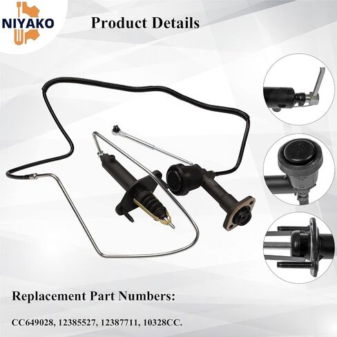 Clutch Master Cylinder and Line Assembly Replacement# CC649028 12385527 12387711 Fit 1992-1995 Chevy GMC C1500 C2500 C3500 K1500 K2500 K3500 in Saudi Arabia