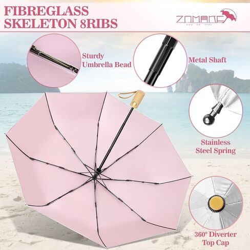 ZOMAKE UV Umbrella for Sun Protection UPF 50+,43 Inch Travel Compact Sun Umbrellas UV Blocking Small Auto Open Portable for Walking in Saudi Arabia