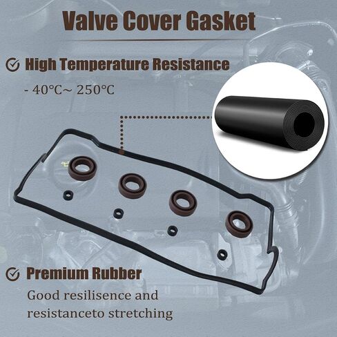 Valve Cover Gasket VS50440R Compatible with Toyota Corolla Celica 1993-1997 Compatible with GEO PRIZM 1993-1997 1.6L 4AFE 1.8L 7AFE in Saudi Arabia