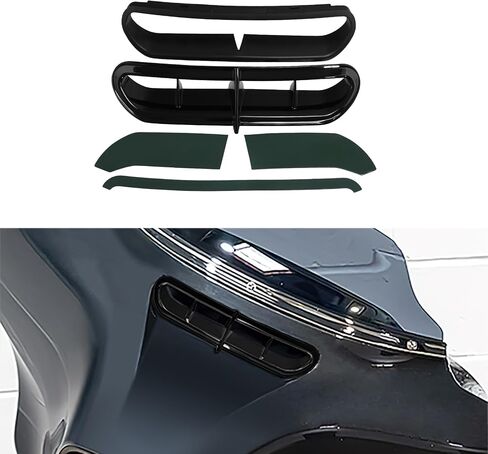 TCT-MOTORPARTS Black Batwing Inner Fairing Air Vent Fit For Harley Electra Glide Street Glide & Trike fairing 2014-2024 in Saudi Arabia