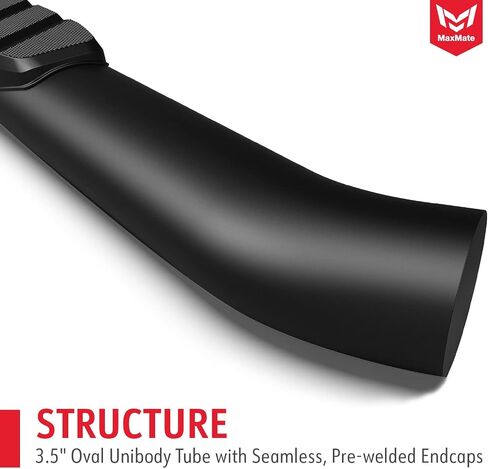 MaxMate 3.5" Oval Nerf Bar Side Steps Compatible with 2019-2025 Ford Ranger | Supercrew Cab | SS2F35148MX | Side Rails Running Boards in Saudi Arabia
