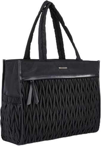 BAGSMART Tote Bag for Women, Large Shoulder HandBags with Zipper, Black Purses and Top Handles for Travel, Work in Kuwait